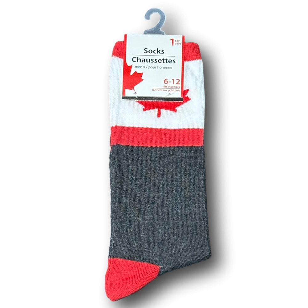 3/$18 Canadian Maple Leaf Funny Novelty Crew Socks - NWT